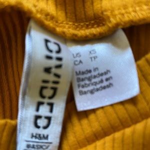 Mustard yellow crop top from H&M